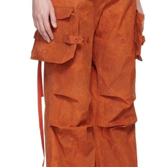 Andersson Bell Fatani Crack Cargo Pants  Orange (Size 50 IT/US 34) - Picture 6 of 8